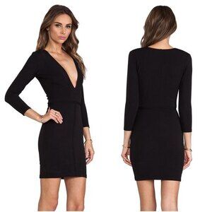 Bec & Bridge Imperial Bodycon Mini Dress in Black